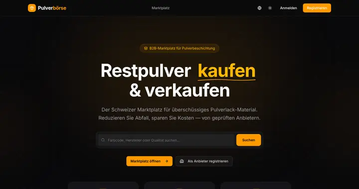 Startseite der Pulverbörse